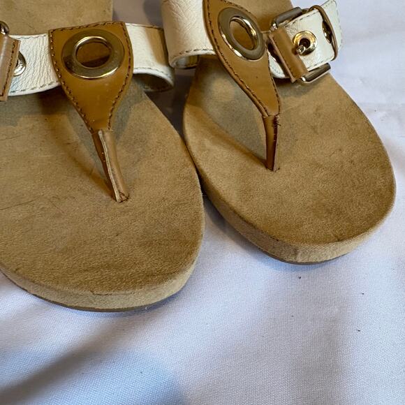 Nine West Levehim Silver Sandals Thong Woman Size 7 - Picture 2 of 7